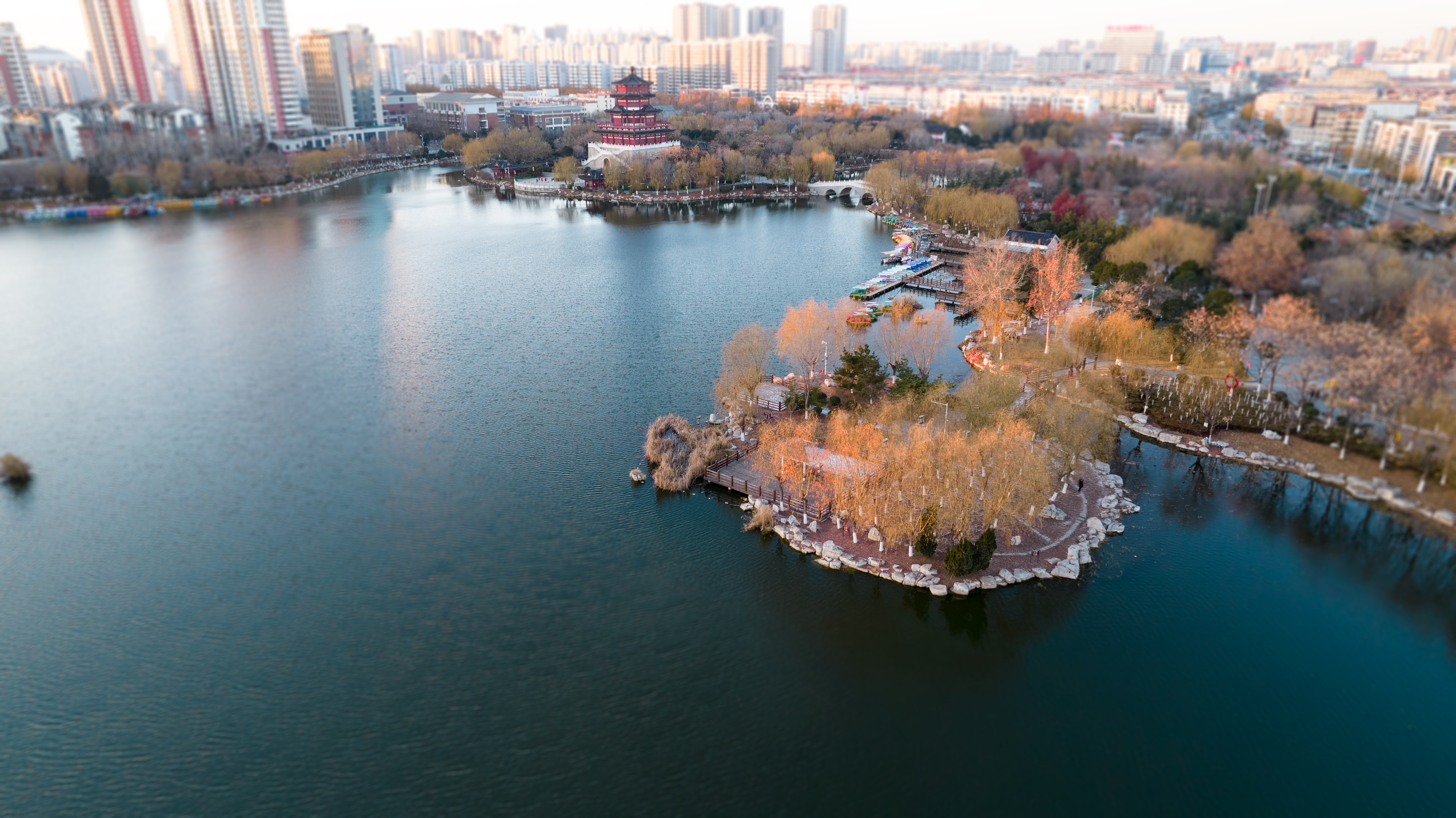 如诗如画的济宁古南池