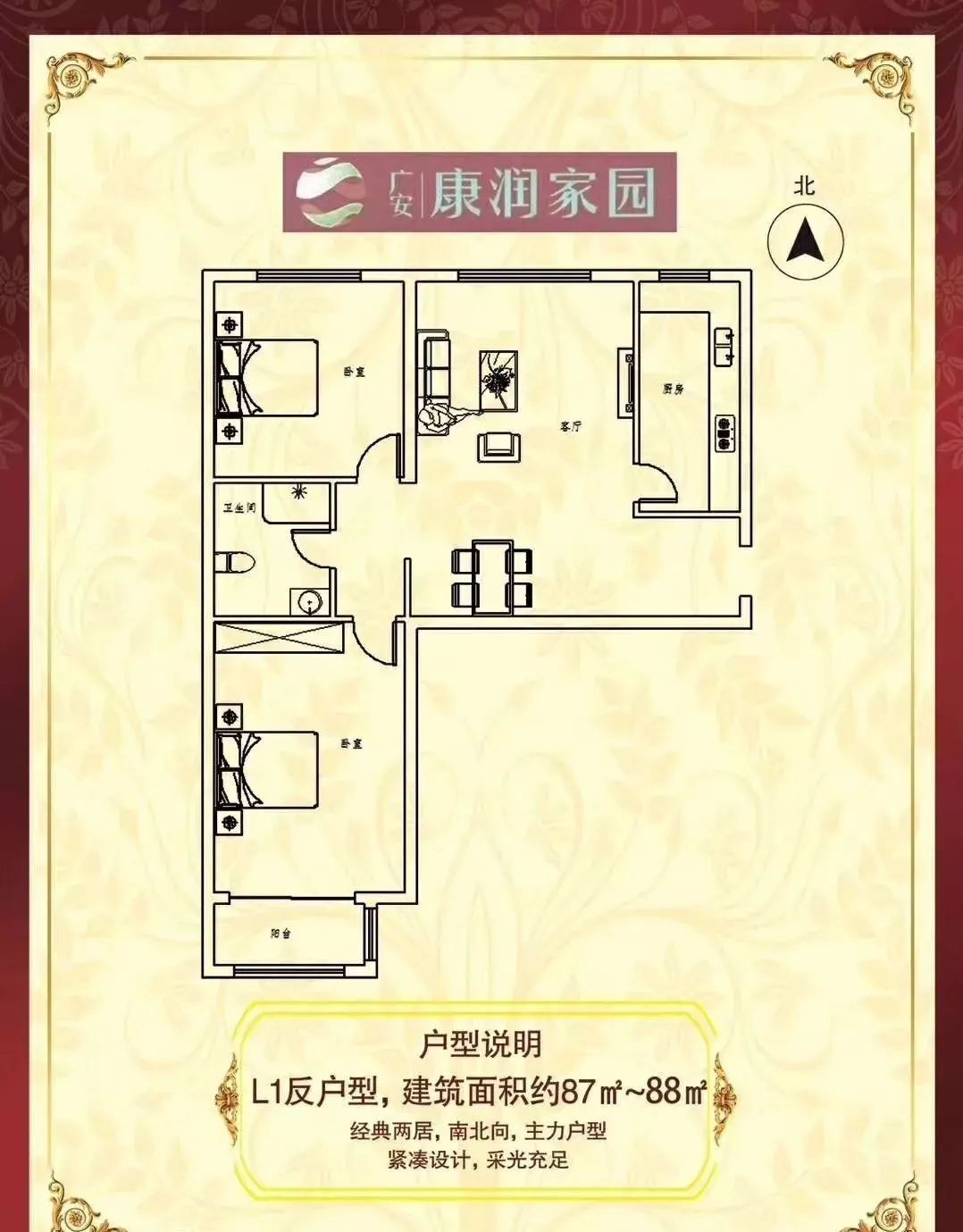 安置房广安康润家园,各种户型图整理