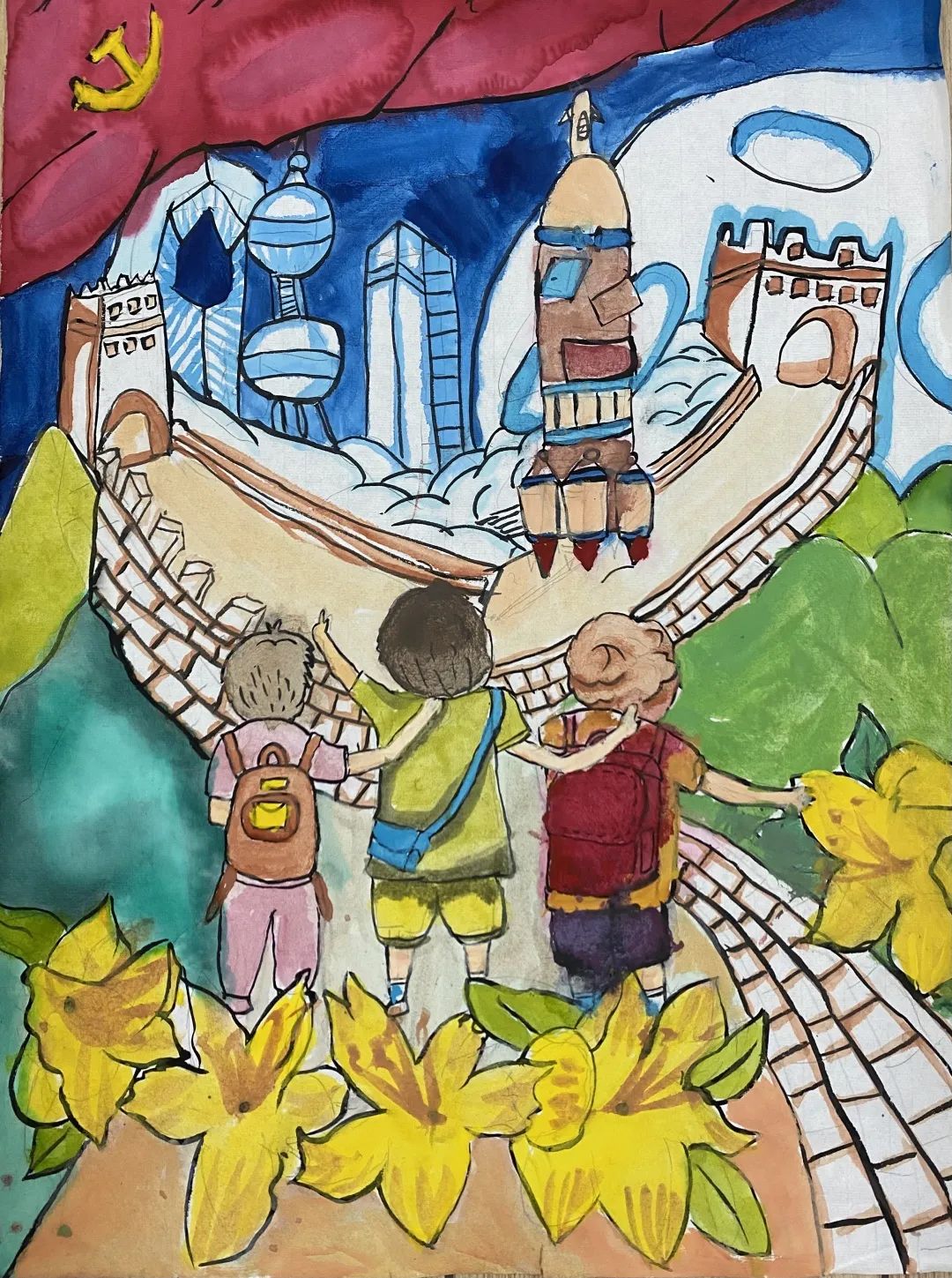 "反邪教 促平安"少儿绘画比赛