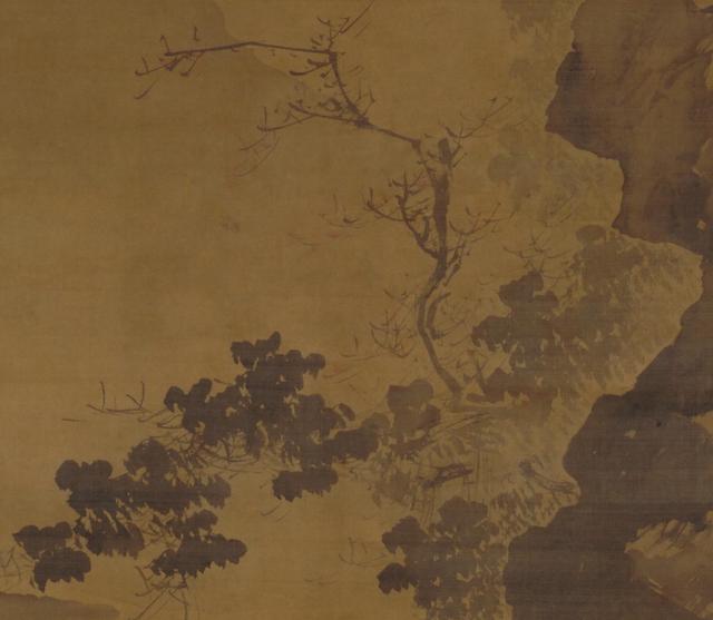 蒋嵩《渔舟读书图》轴鉴赏