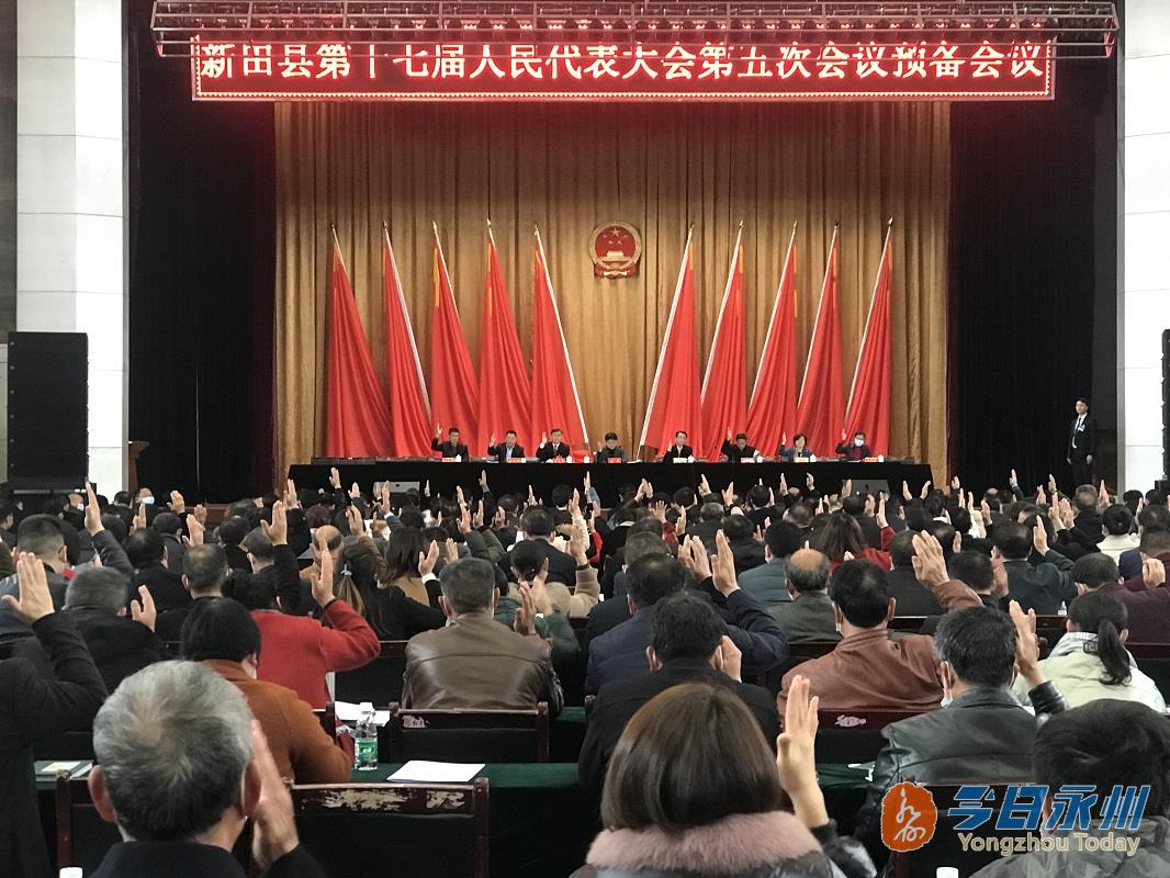 新田县第十七届人民代表大会第五次会议举行预备会