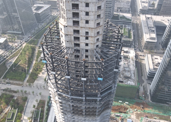 济南cbd"第四高"核心筒主体结构施工冲刺