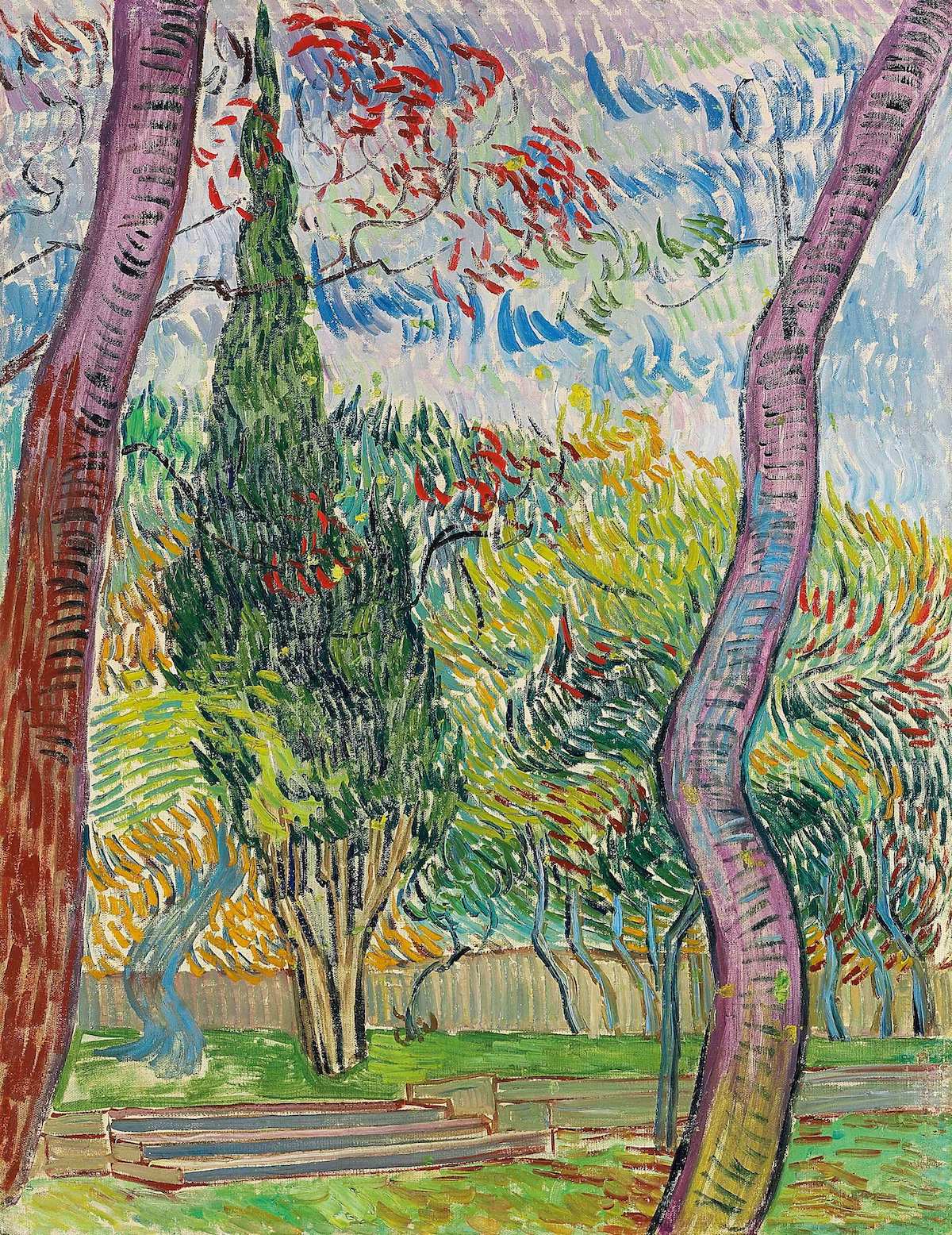 看这些树影带给梵高多少慰藉,大都会聚焦"梵高的柏树"