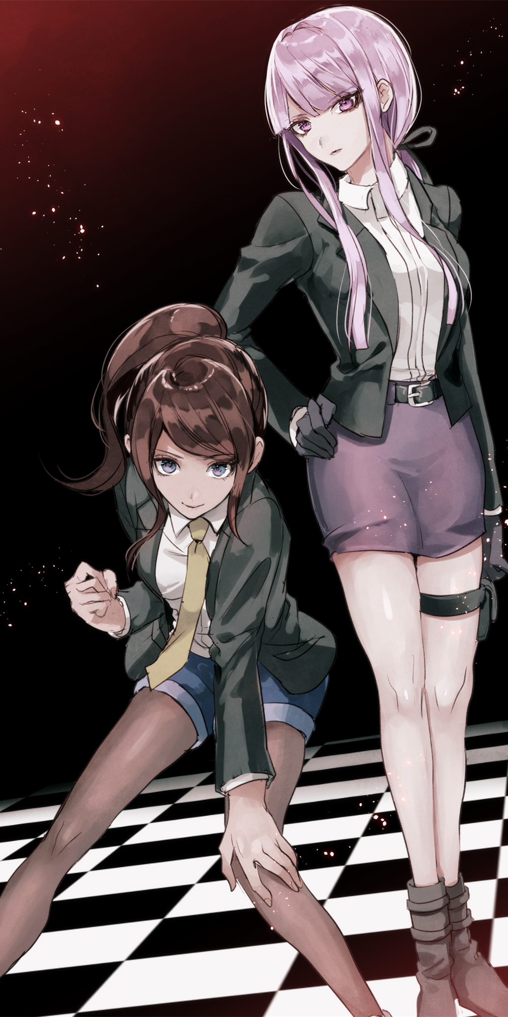 《弹丸论破》雾切响子x最原终一,动漫全面屏cp壁纸