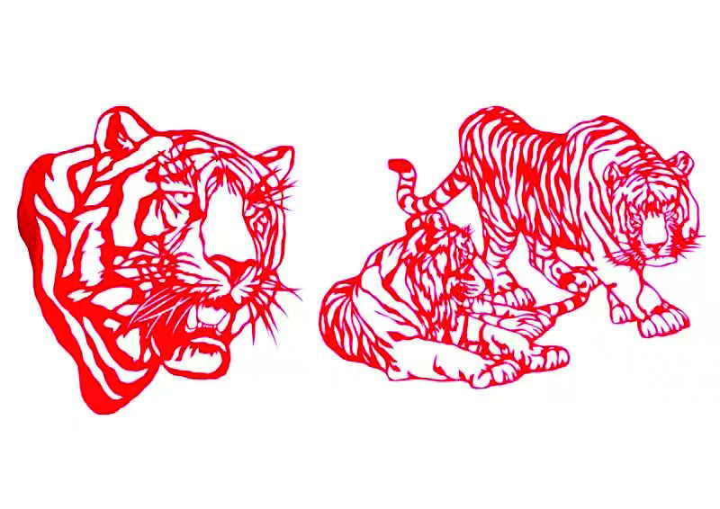 20米生肖剪纸《百虎图》庆虎年