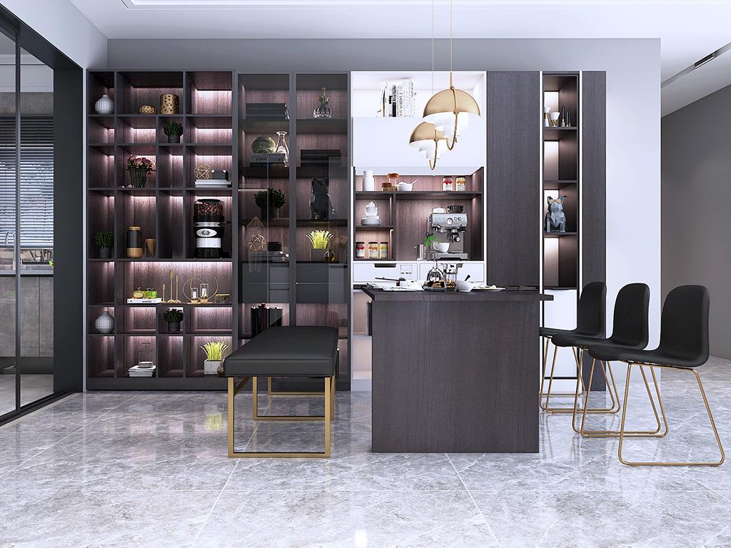 酒柜效果图大全2020图片