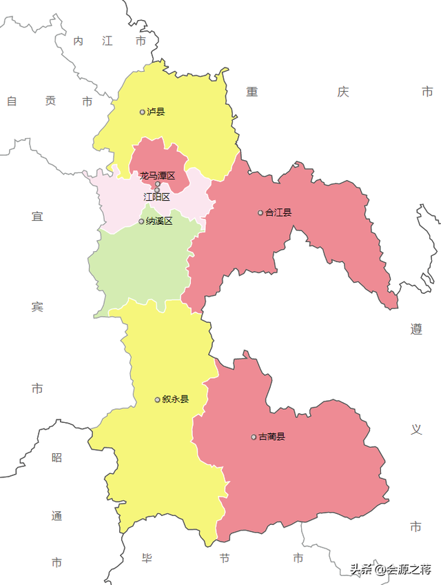 四川泸州地图位置图片