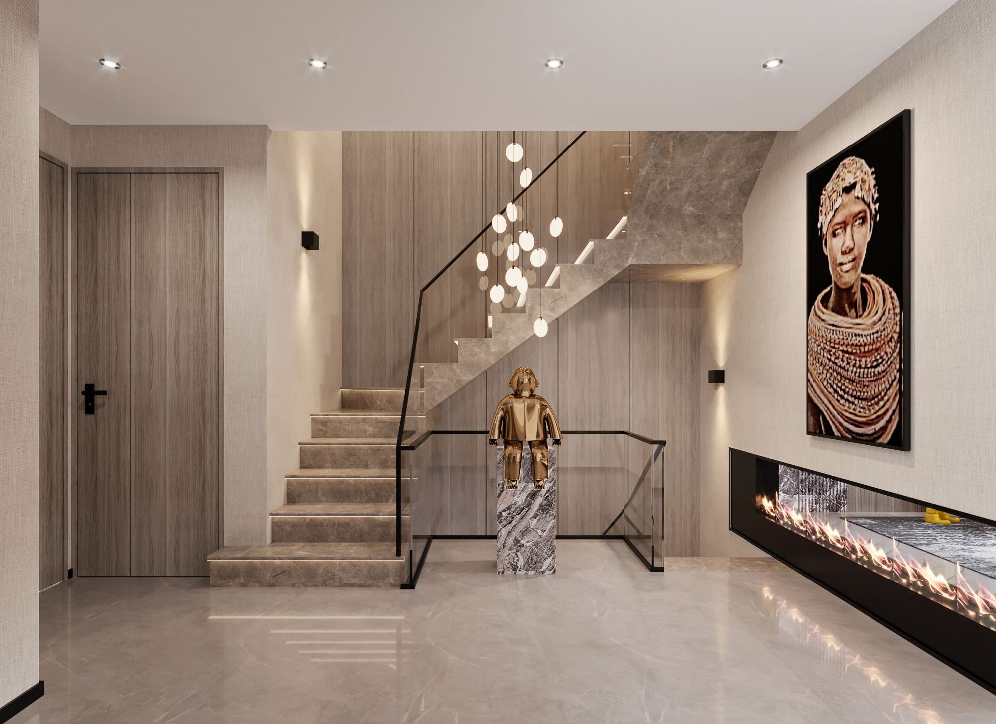 鼎石设计案例|胡埭别墅300m现代装修