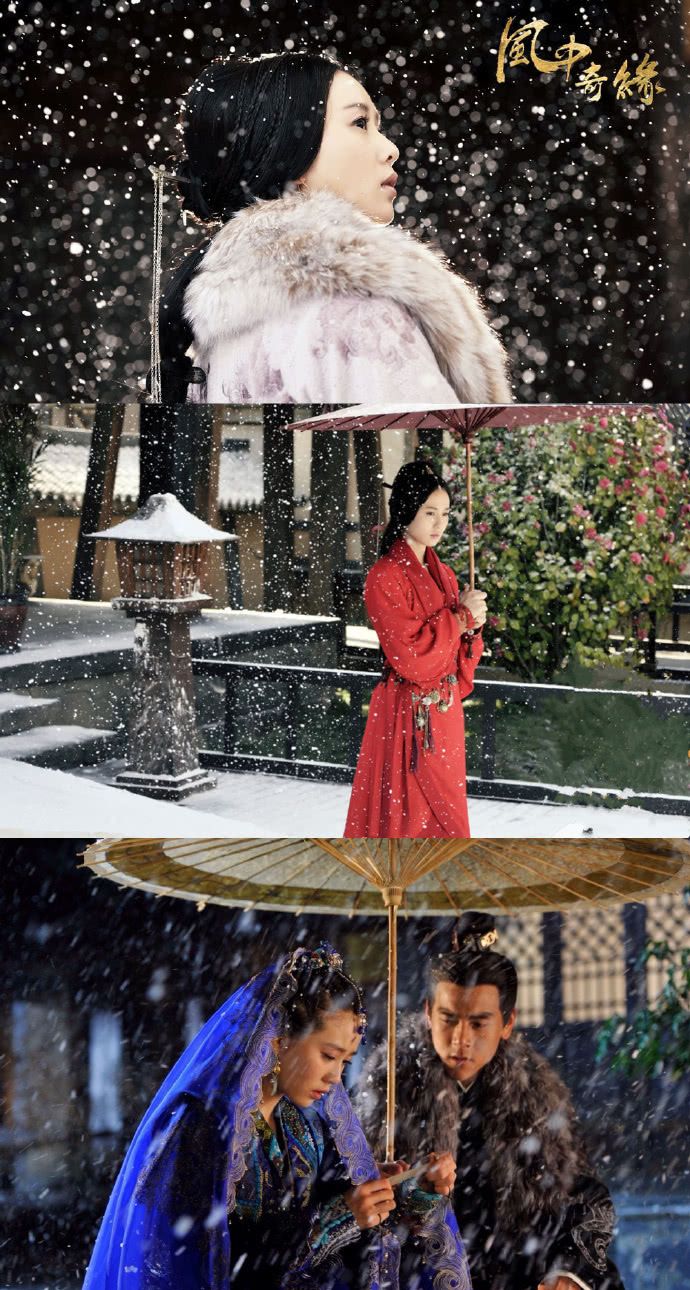 刘诗诗的"雪景牛逼症",好似从古装雪景图中走出来一位古风仕女