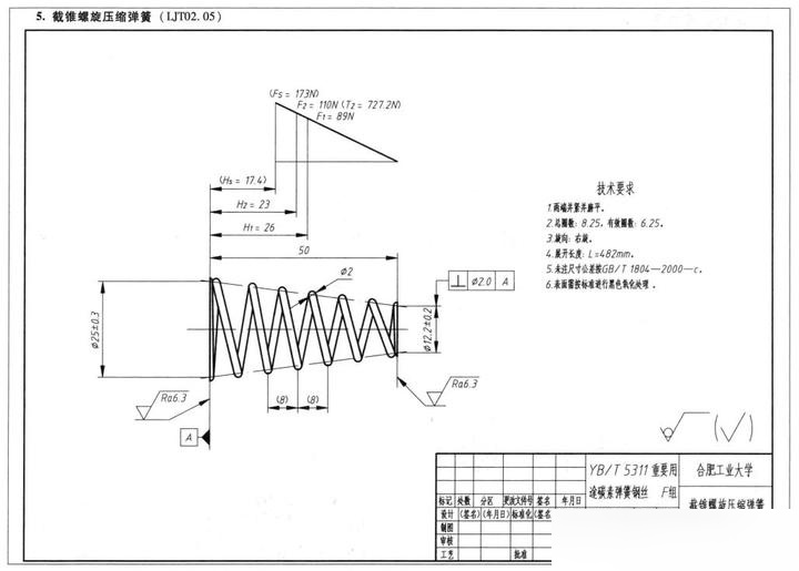 常见弹簧图纸表达方法