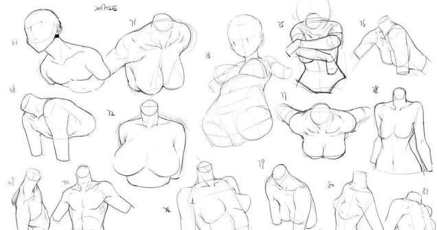「cg原画插画教程」一些实用的人体部位绘画练习参考