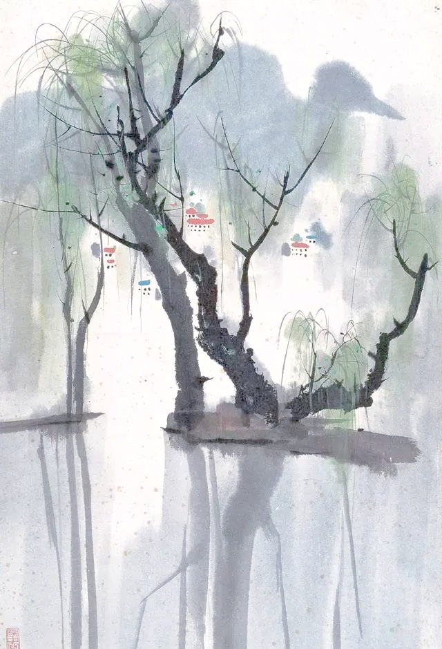 欣赏国画大师笔下的杨柳,感受春风的温柔与多情!