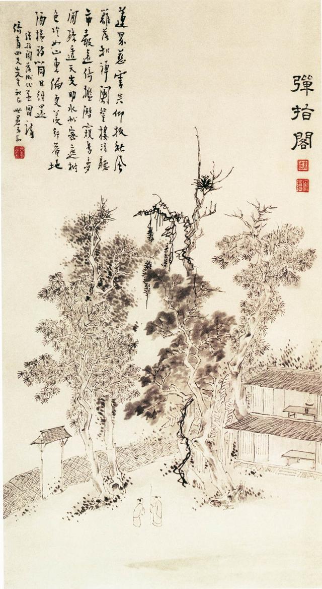 扬州八怪——高翔《樊川水榭图》