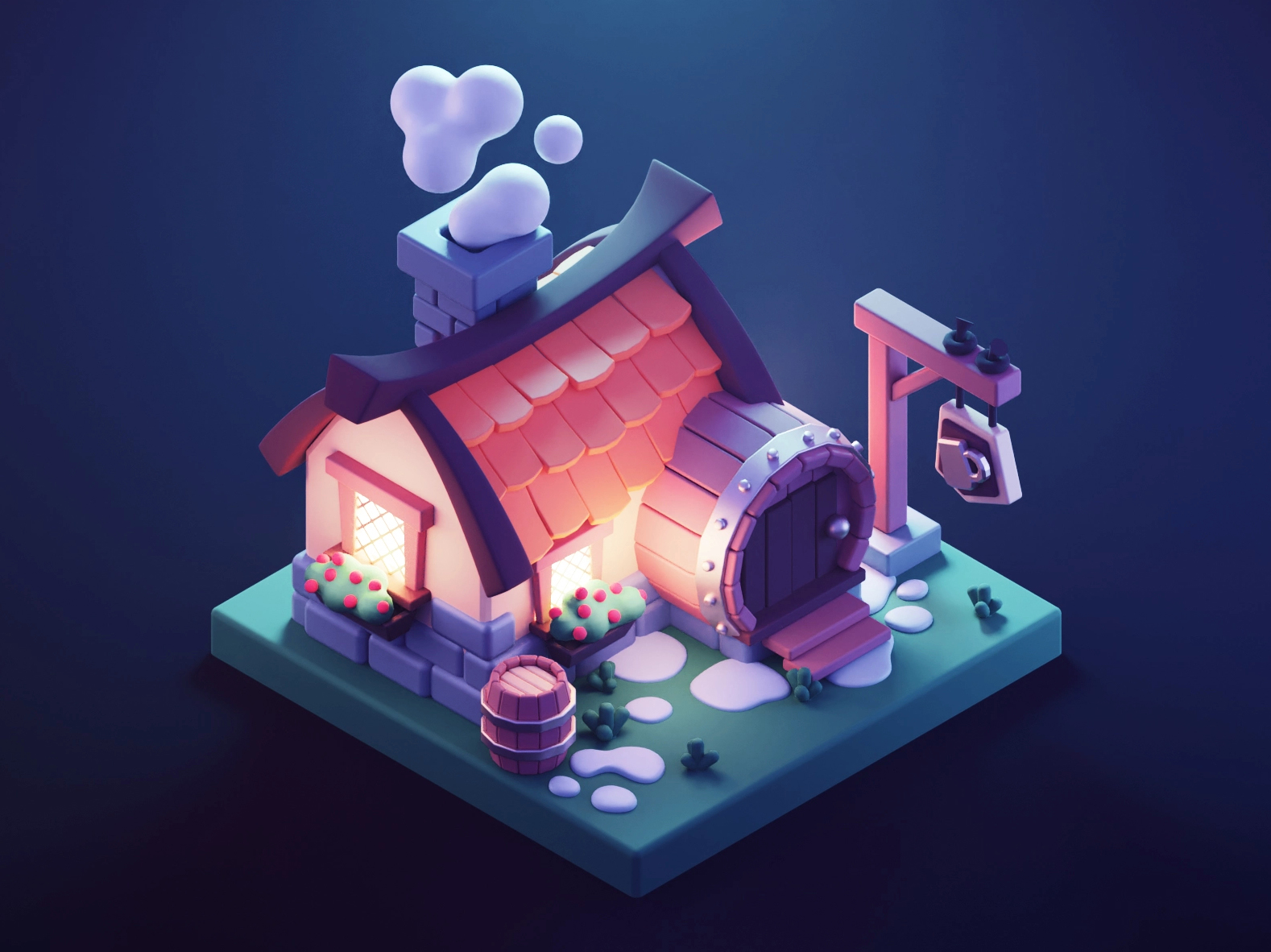 2.5d插画设计!氛围感