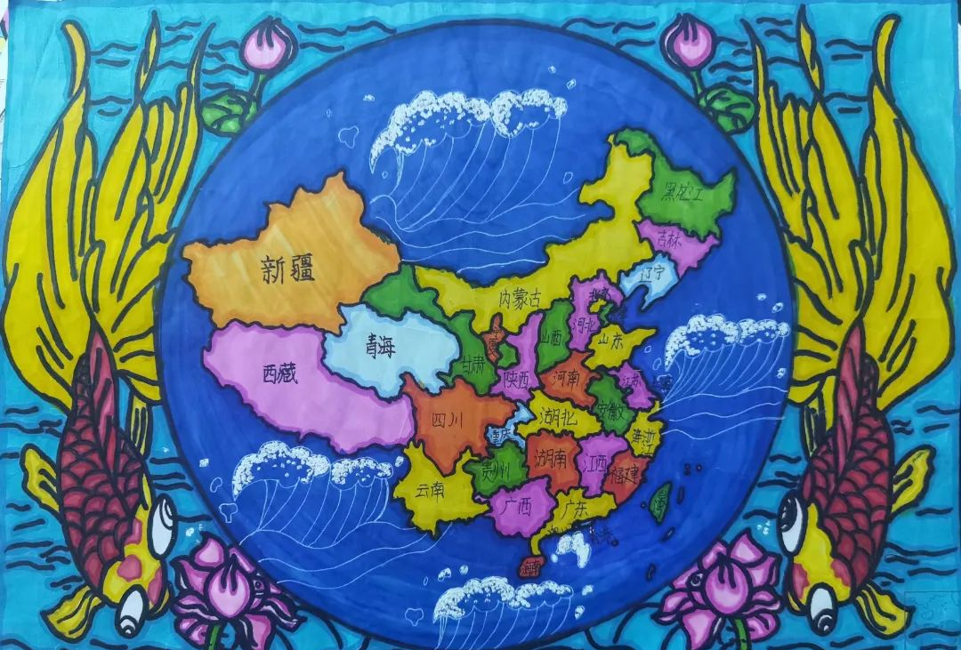 2022年黔南州少儿手绘地图大赛多幅优秀作品展示