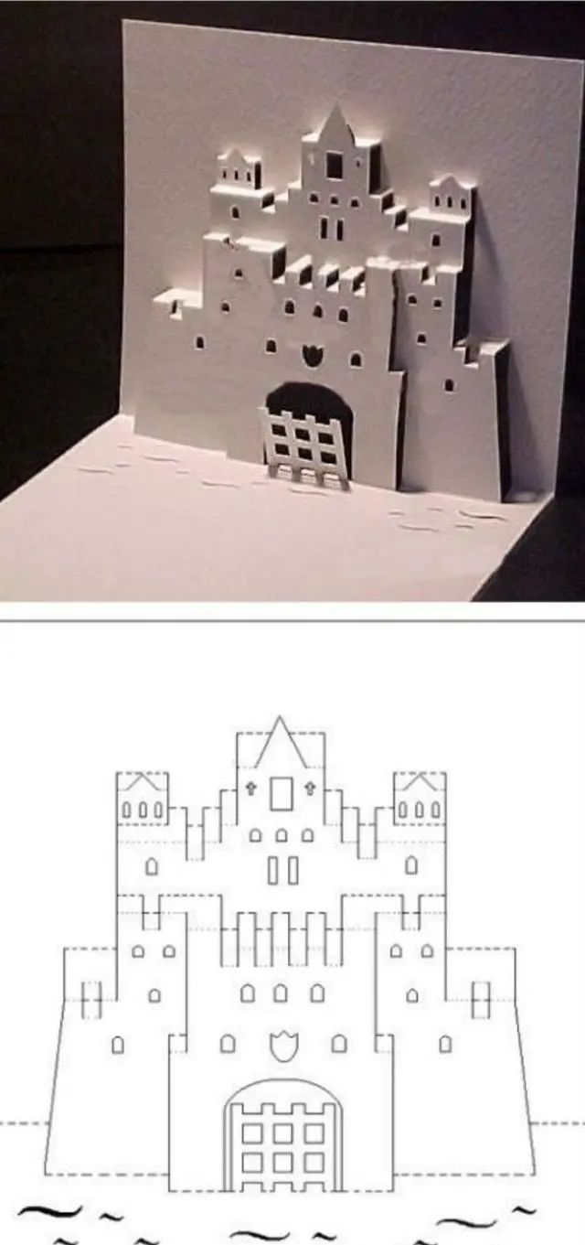 手工diy立体贺卡:多款图案,简单易做,附教程和图纸