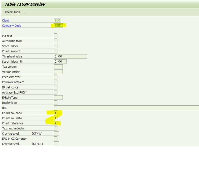 sap mm 對po執行收貨,報錯 - table t169p entry znmi does not exist