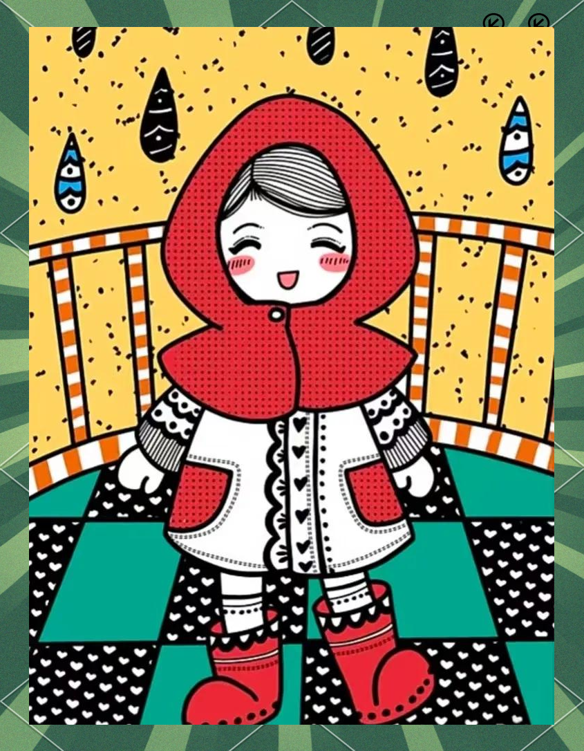 探索彩色创意线描装饰画:儿童画中的情感与梦想