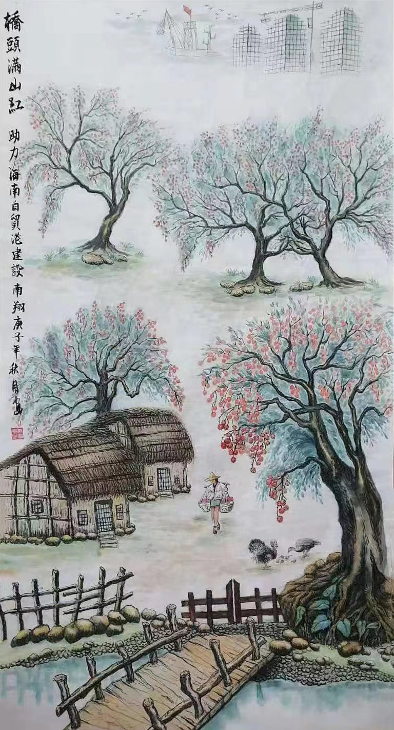 海南著名油画家黄南翔图片