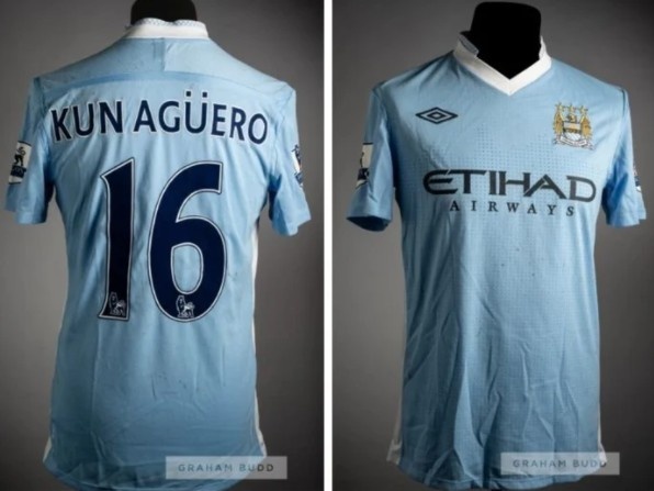 阿圭罗9320绝杀球衣将被拍卖,所得全部捐出用于医疗救助