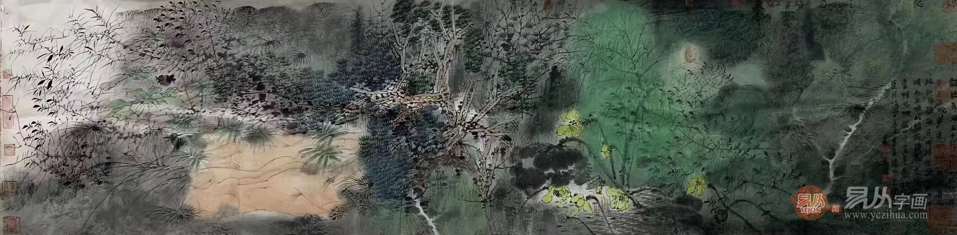 名家力作 当代画家卢禹舜 手绘山水画作品赏析