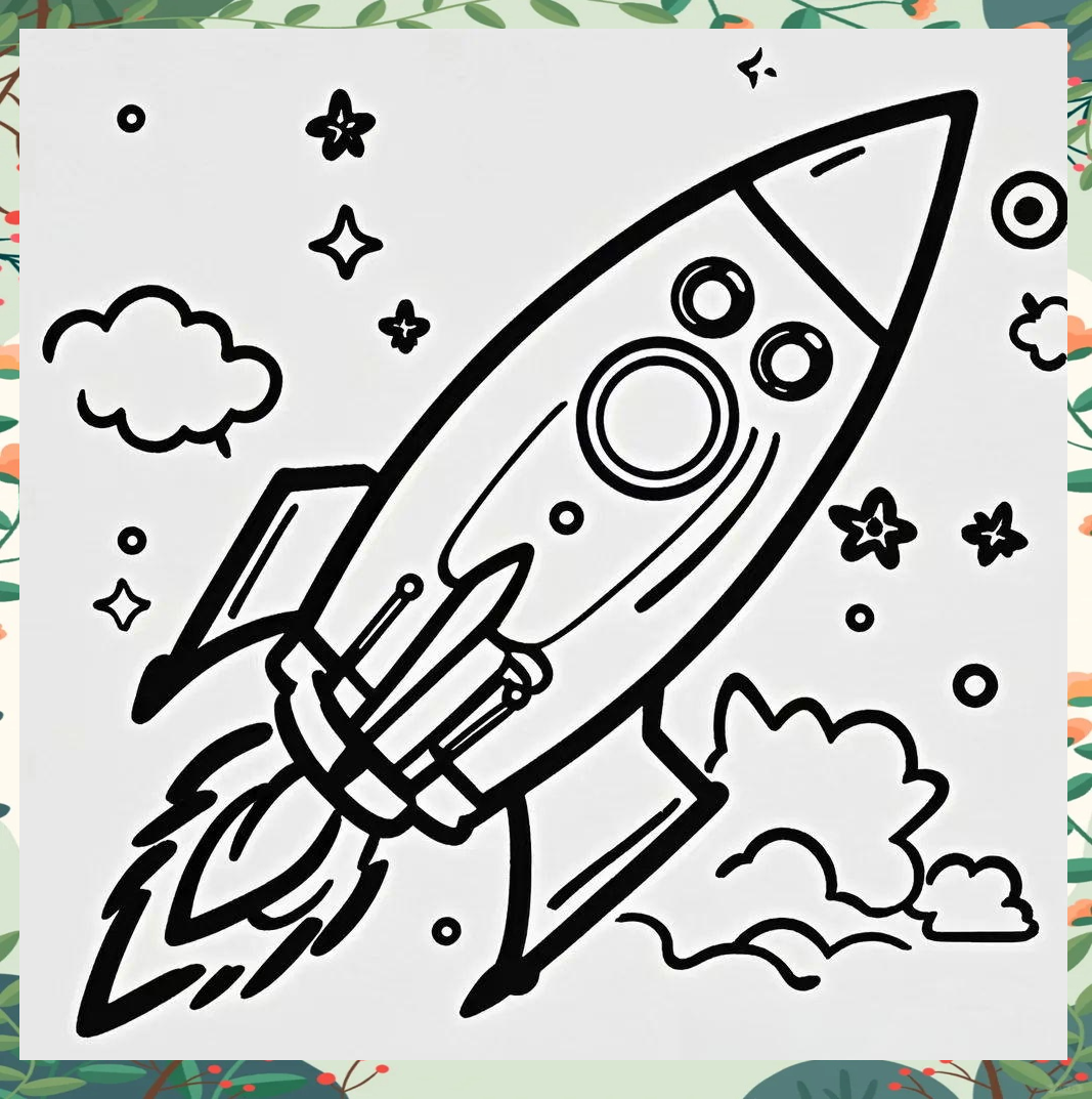 卡通火箭简笔画教程分享,探索未来宇宙的奇妙世界