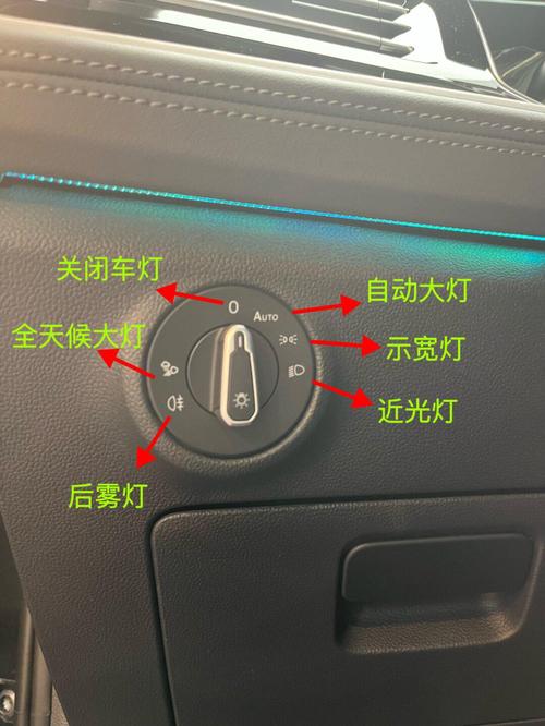 大众速腾车灯开关图解,速腾车灯开关使用说明