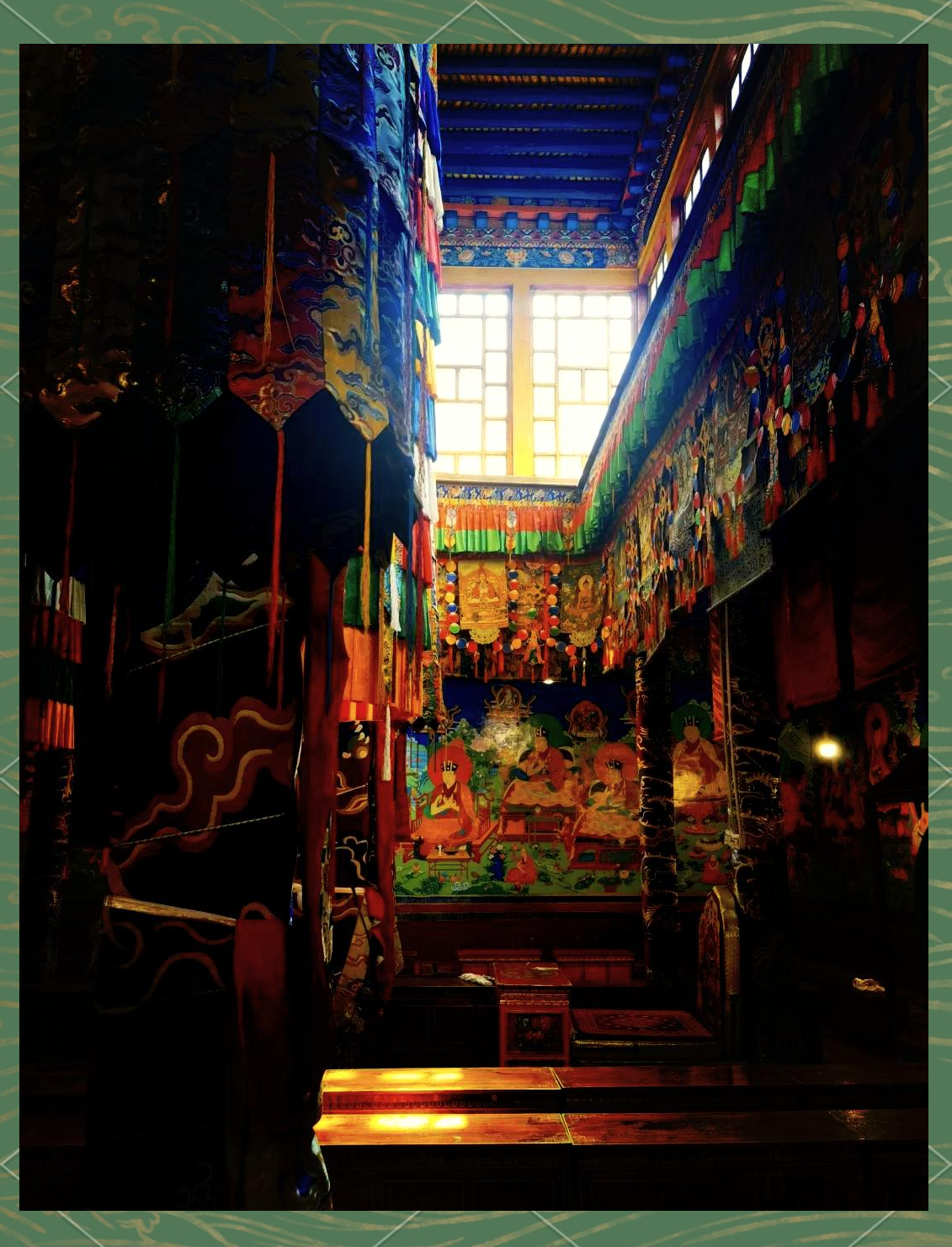 这位护法神原本是藏传佛教宁玛派所崇奉的战争护法神,后来成为格鲁教