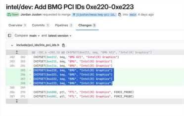 驱动代码泄露玄机！Intel四款新GPU ID现身：包含高端锐炫B770