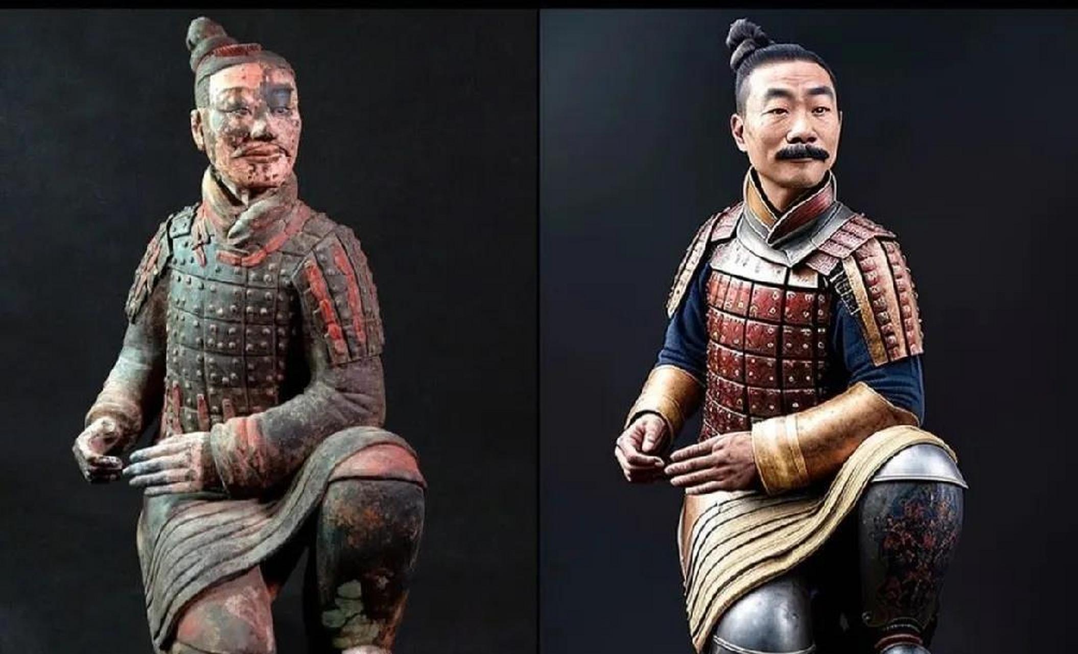 在ai的帮助下,我们的兵马俑被复原了.