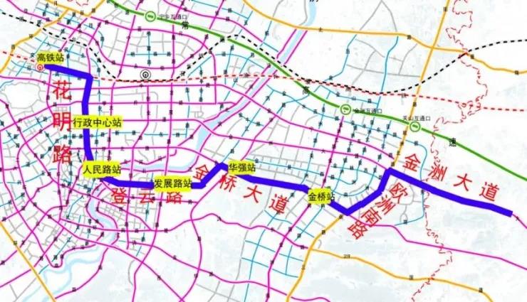 长宁快线线路图图片