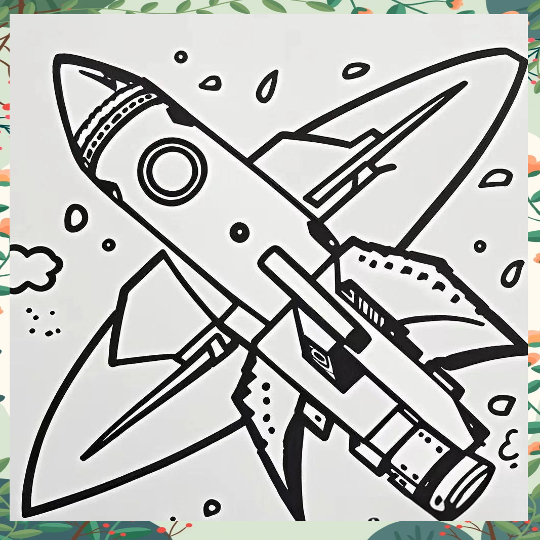 卡通火箭简笔画教程分享,探索未来宇宙的奇妙世界