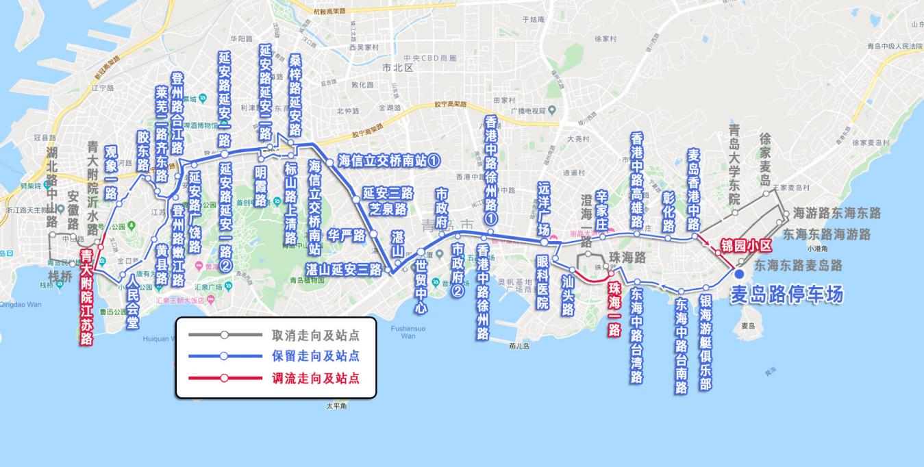 青岛225路公交车路线图图片