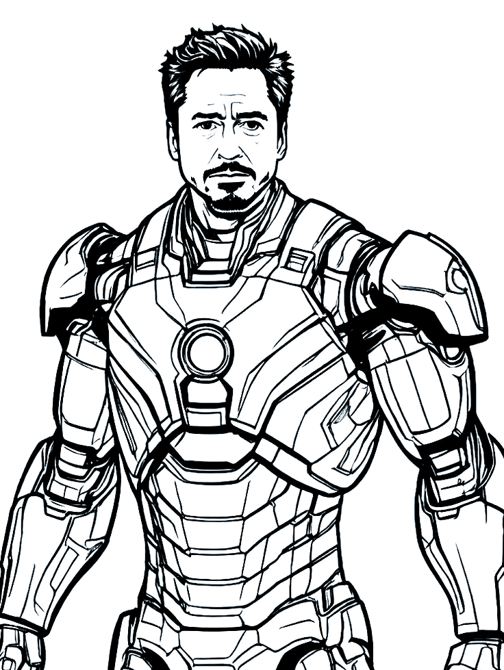 首先,备妥绘画工具,如彩色铅笔,水彩笔或马克笔,并挑选与钢铁侠形象相