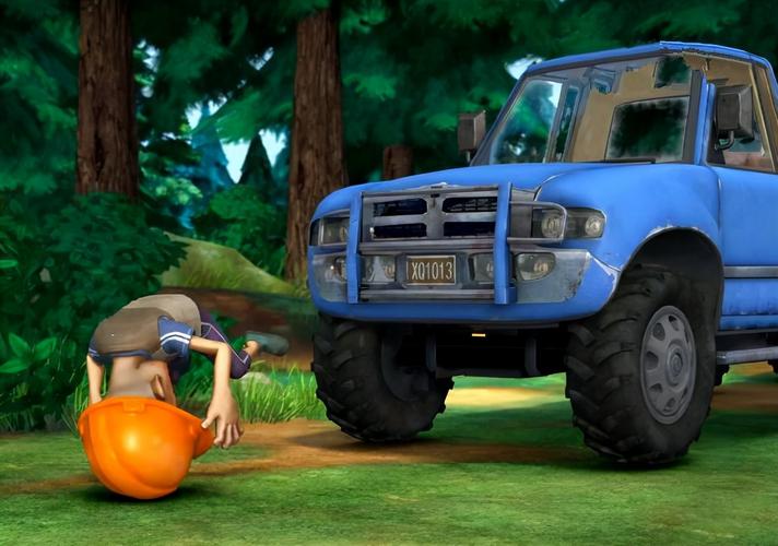 光头强在《熊出没》中驾驶的那辆引人注目的蓝色皮卡车,实际上是道奇