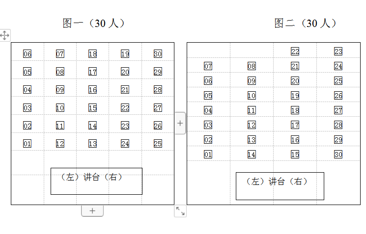 考场座位图图片