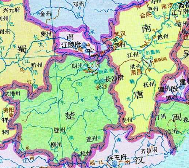 《中国历史地图集》心怀怨恨的马希萼随即发动叛乱,并向南唐求援