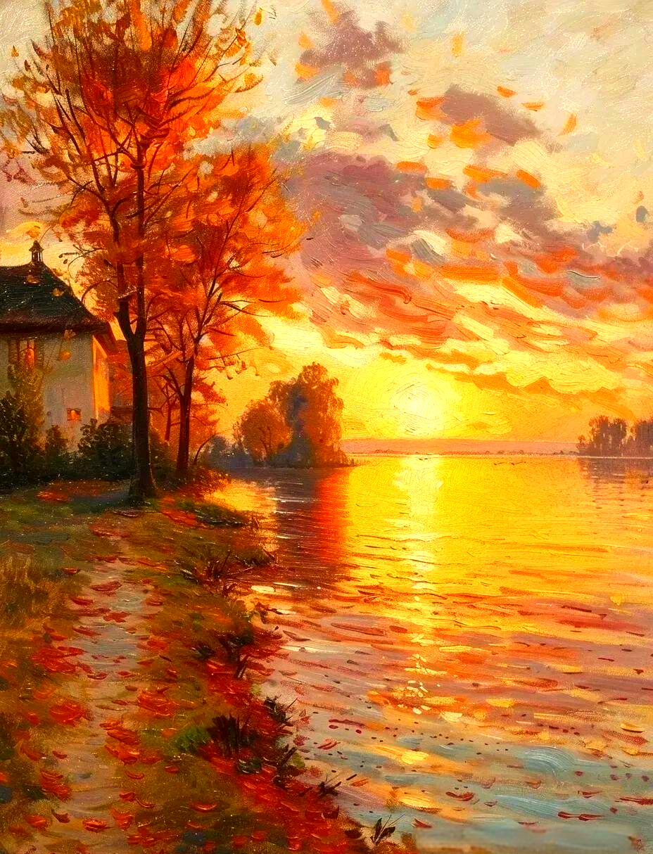 世界油画:西斯莱的风景画,光影中的自然与细腻