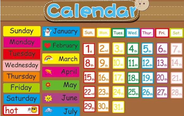 英文月份1-12月缩写