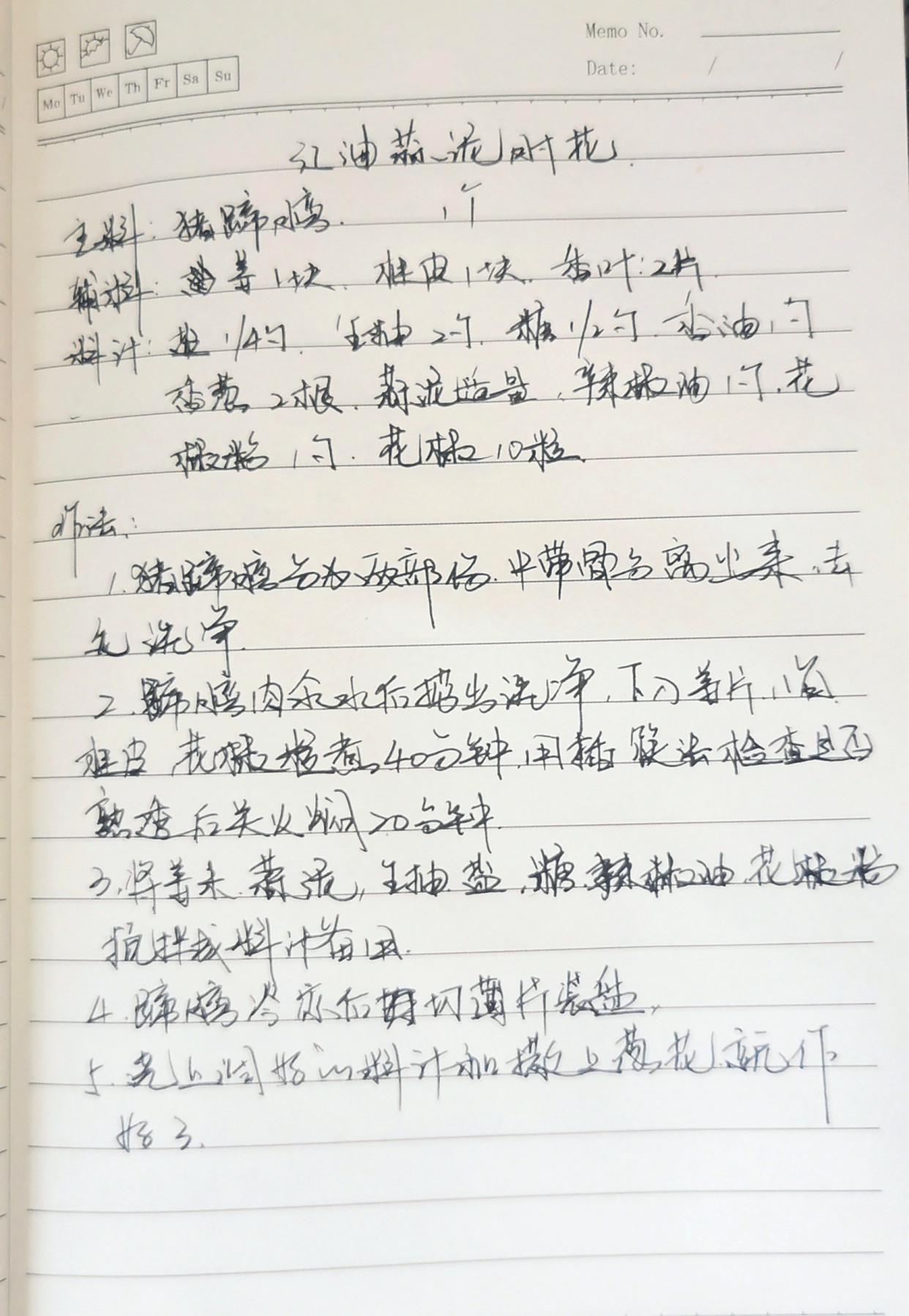 几十年前川菜手写菜谱,烟熏腊肉,冷吃兔肉的做法不一般,分享了