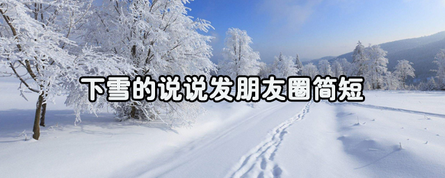 下雪的说说发朋友圈简短(下雪了怎么发幽默说说)