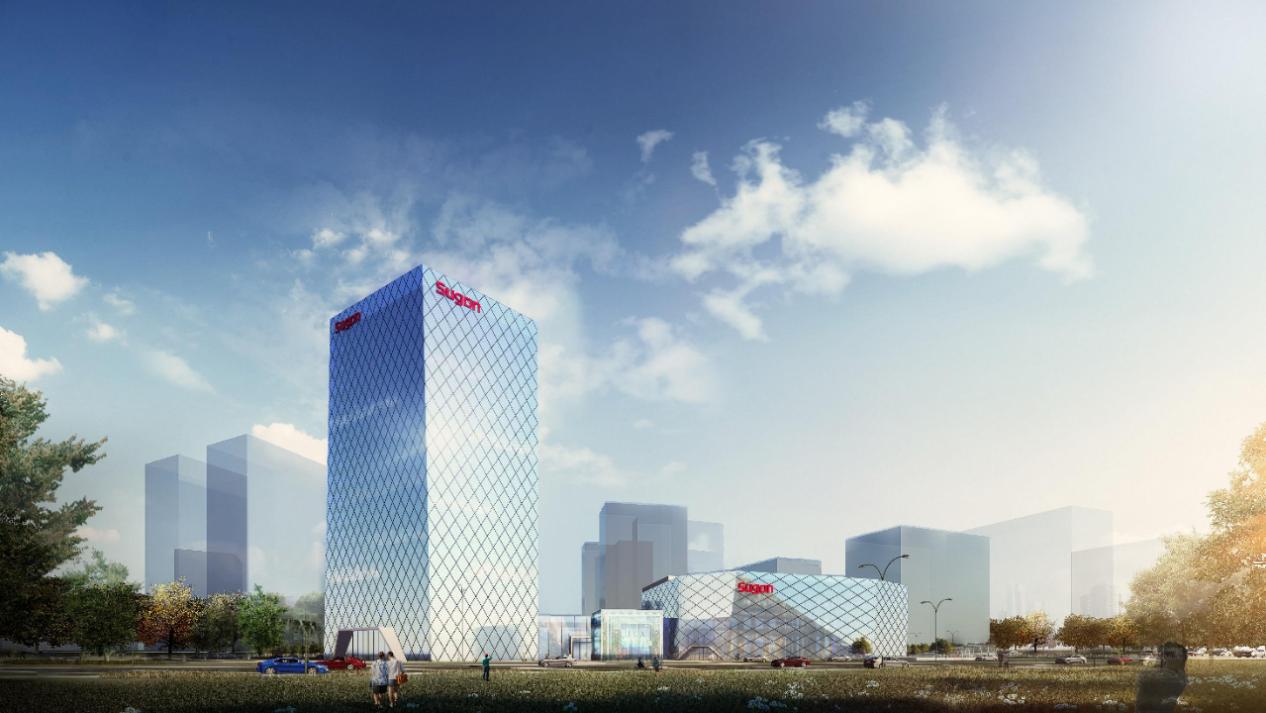 中建八局四公司中科曙光研发总部基地项目第一块垫层浇筑完成