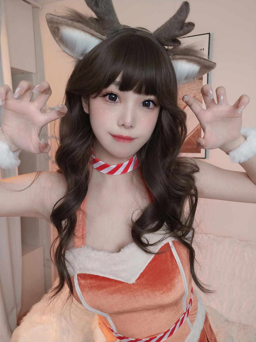 蜜汁猫裘写真合集cos图片:圣诞兔兔