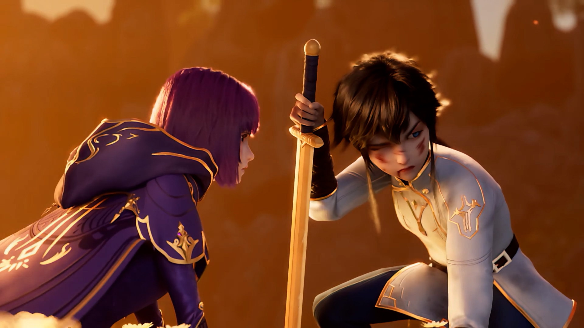 神印王座:成为骑士非常辛苦;龙皓晨累到要向师父龙星宇下跪了