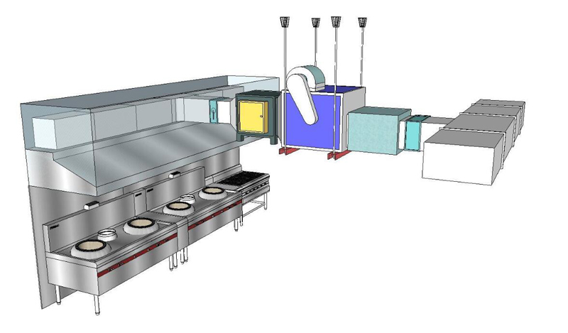 小餐馆排烟系统效果图图片