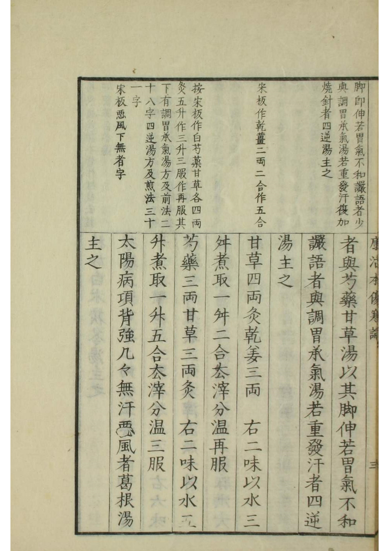 中医古籍《康治本伤寒论》