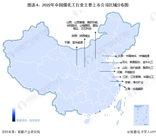 「乾貨」2022年中國煤化工行業產業鏈全景梳理及區域熱力地圖