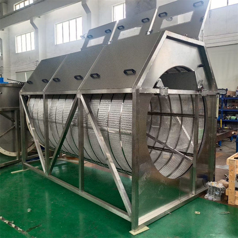 微滤机 转股式微滤机大型鱼池循环水过滤系统框架式不锈钢微滤机