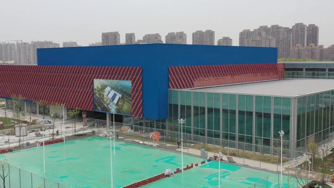 杨行体育中心主体工程完工,将于5月下旬全面建成
