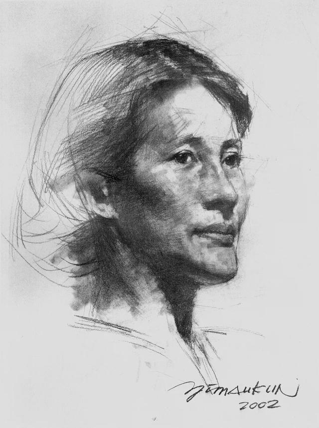 艺推|冉茂芹素描头像高清作品